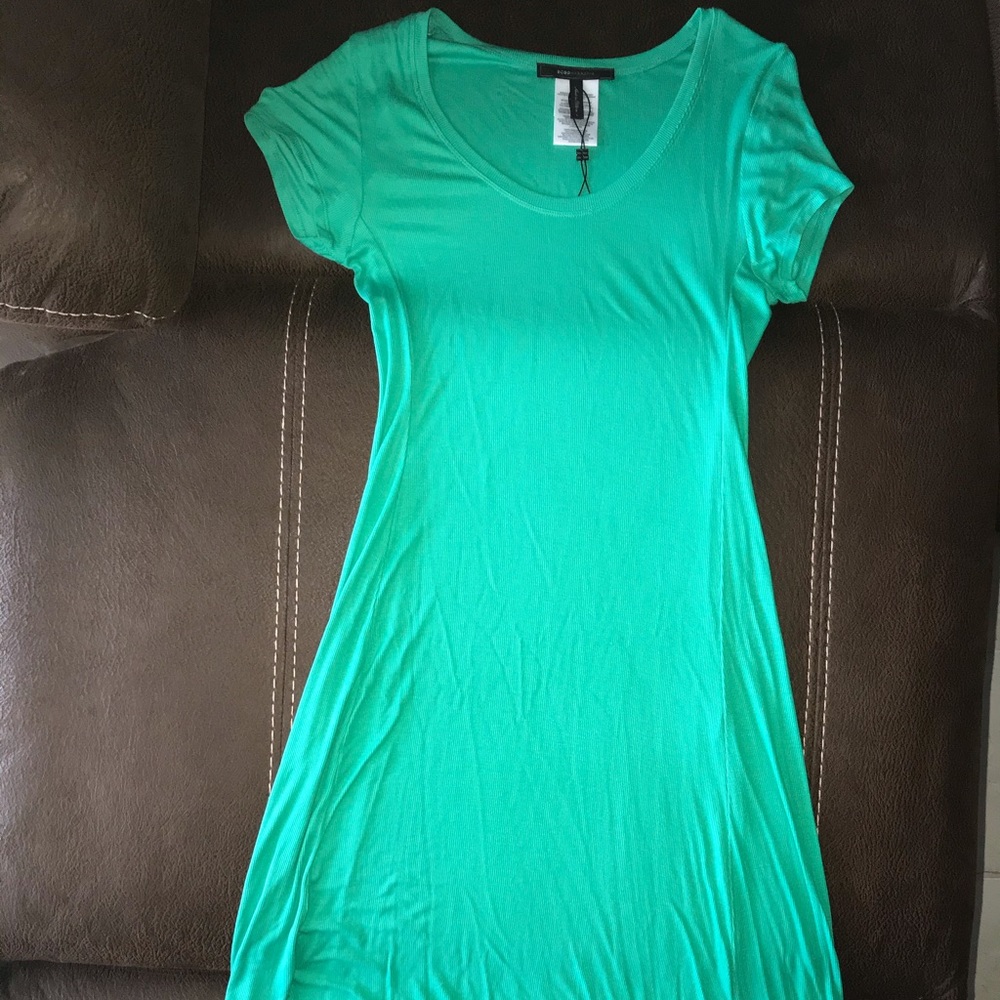 Bcbg dress, asymmetrical, long back